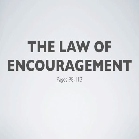 Howard Hendricks: The Law of Encouragement