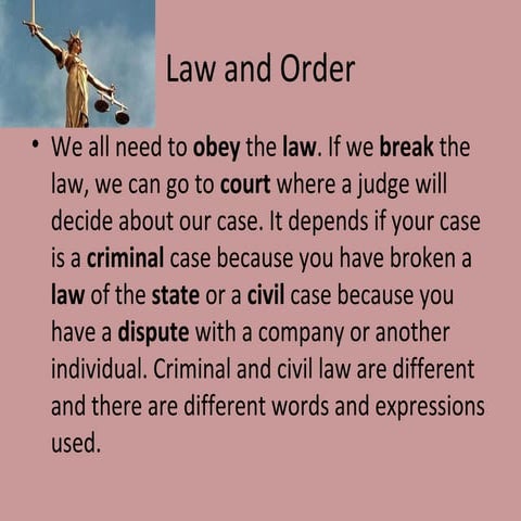 Law and order