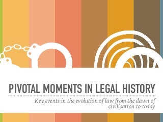 Pivotal Moments in the History of Law