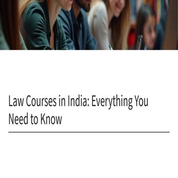 Top Law Courses in India | Career Scope & Best Colleges