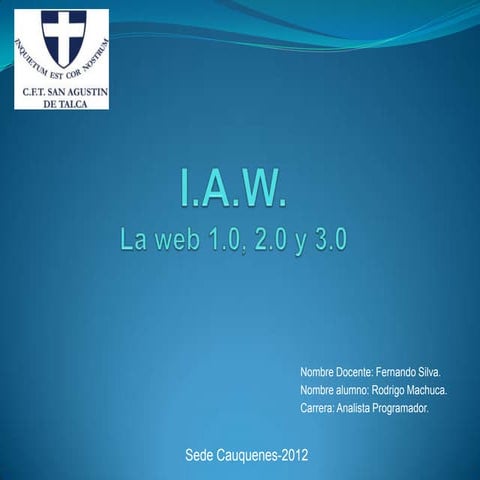 La web 1.0, 2.0 y 3.0