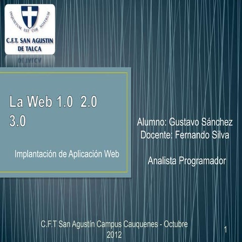 La web 1.0 2.0 y 3.0