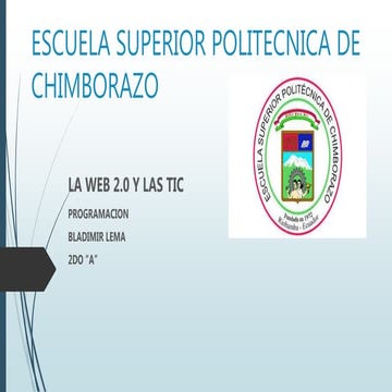 La web 2.0 y las tic