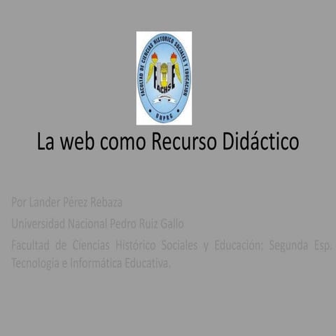 La Web Como Recurso DidáCtico Lp