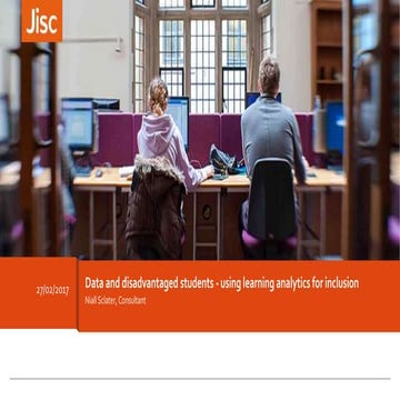 Data and disadvantaged students - using learning analytics for inclusion