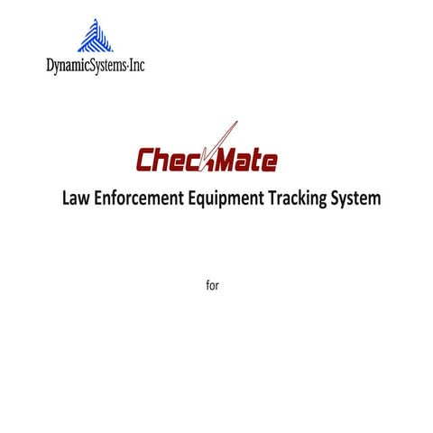 Law enforcement equipment tracking presentation