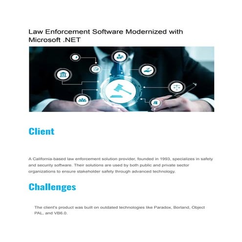 Law Enforcement Software Modernized with Microsoft