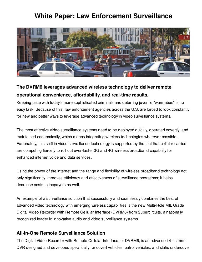 Law Enforcement Surveillance