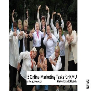 5 Online-Marketing Tasks für KMU #lawerkstadt