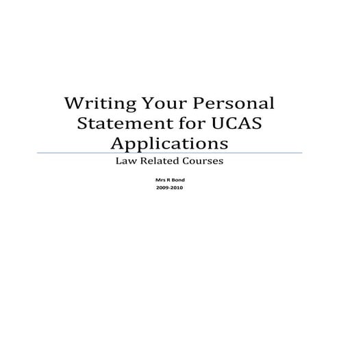 Most Impressive LLM Personal Statement Samples Ever | PPTX