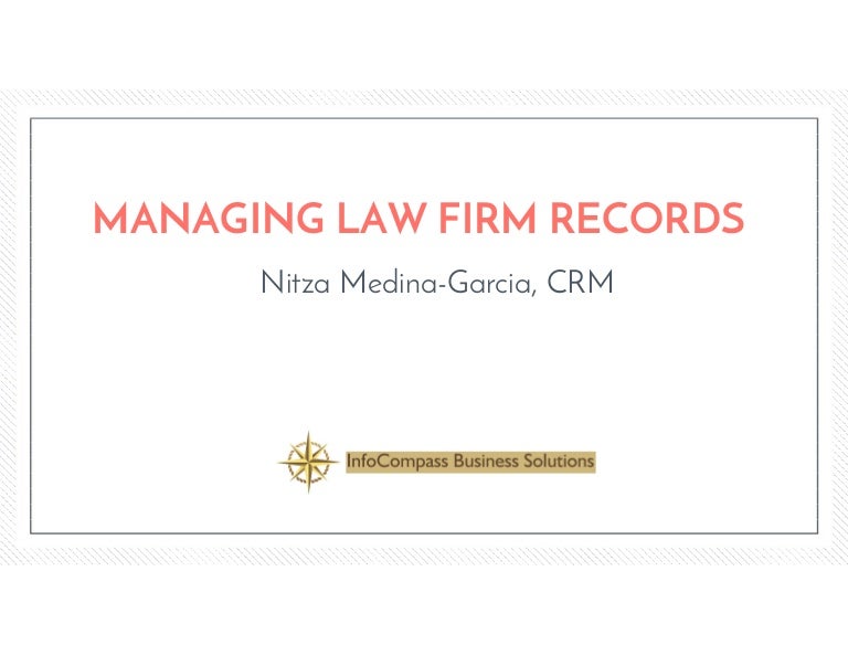 How to Set Up a Law Firm Records Management Program