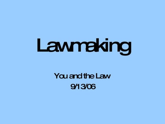 Lawmaking