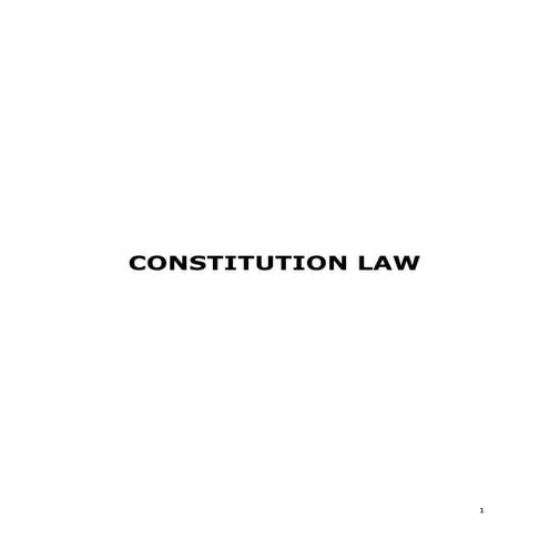 Constitutional Law I notes.pdf for the students of LLB | PDF