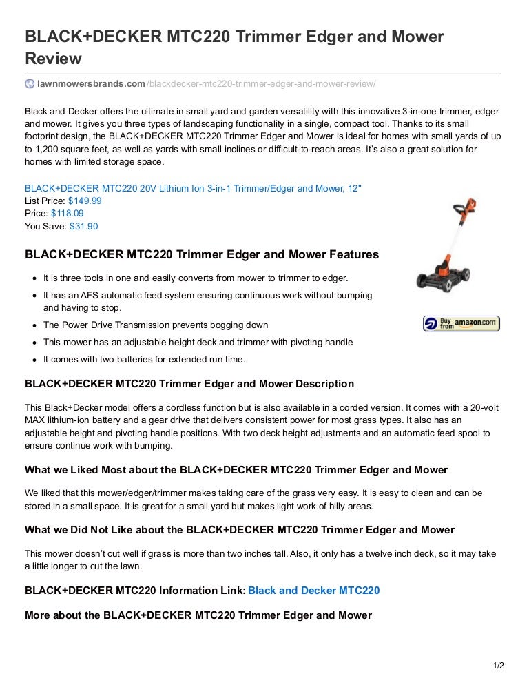 Black And Decker Trimmer Edger