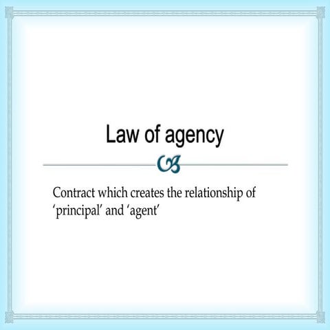 Law of agency