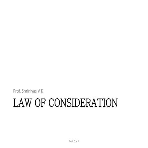 Law of consideration- business law