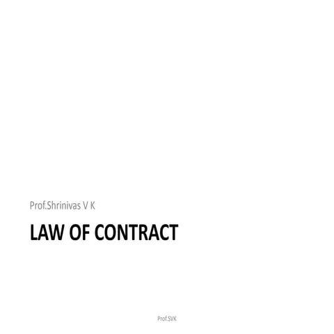 Law of contract - Business Law