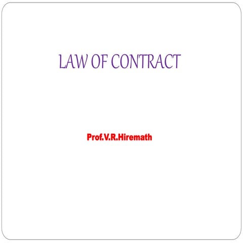 Law of contract  