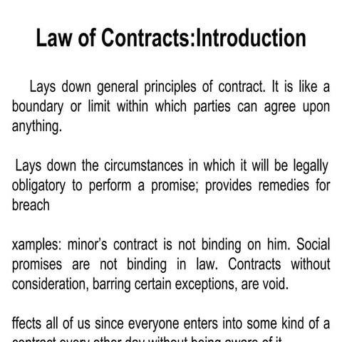 Law Of Contracts (16 10 09 Fri.)