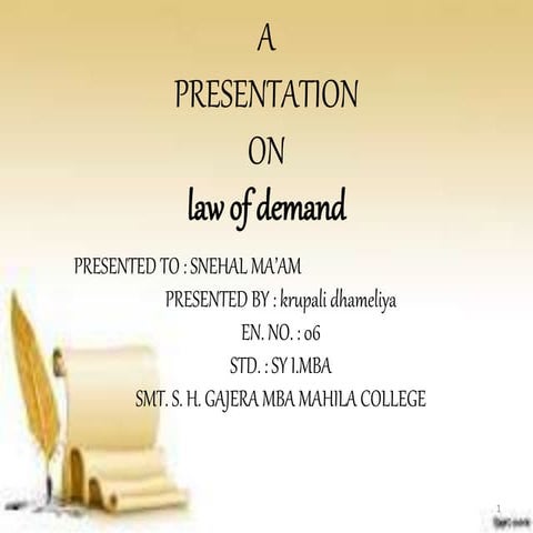 Law of demand | PPT
