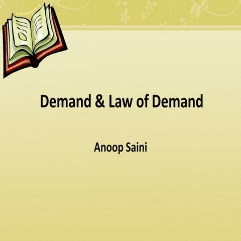 Theory of demand | PPTX