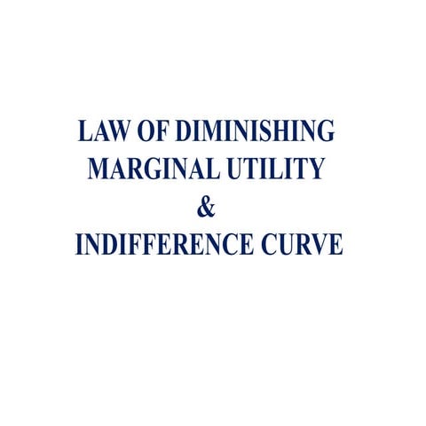 Law of diminishing marginal utility