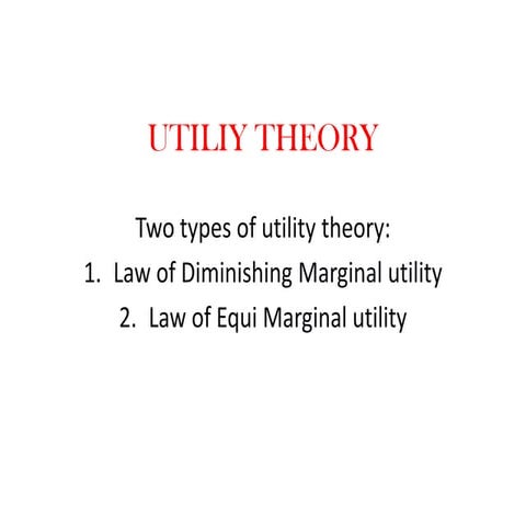 Law of diminishing marginal utility 