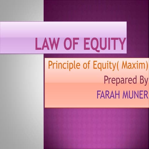 Maxims of equity