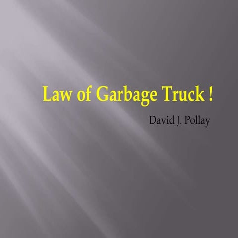 Law of garbage | PPT