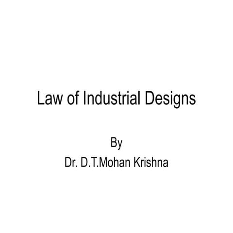 Law of Industrial Designs for science and