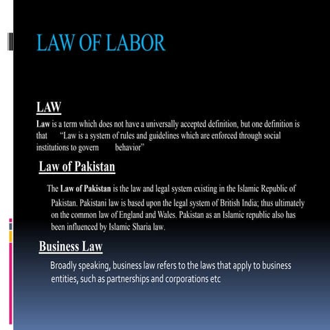 Law of labor