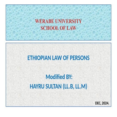 law of person ppt modified.pptxl law of person is on of private law coureses ...