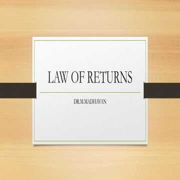 Law of returns