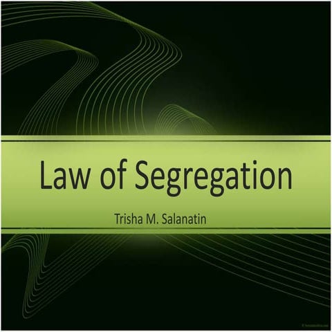Law of segregation_TRISHA