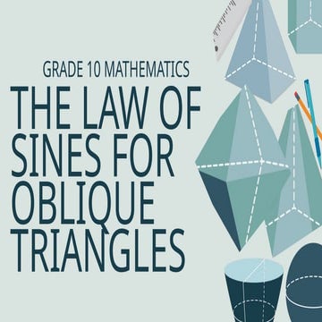 Mastering the Law of Sines: Solving Oblique Triangles in Grade 10 ...