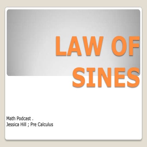 Law Of Sines; Powerpoint