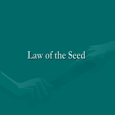 Lawofthe seed