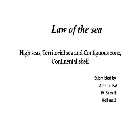 Law of th sea ali