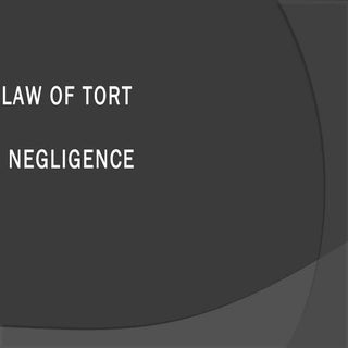 EUT440 LAW 3 (Negligence)