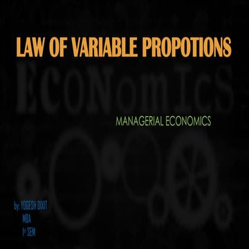 law of variable proportions | PPTX