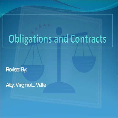 Law On Obligations And Contracts boa