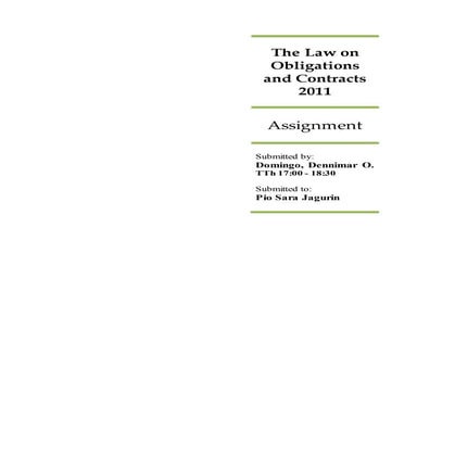Law on obligations and contracts