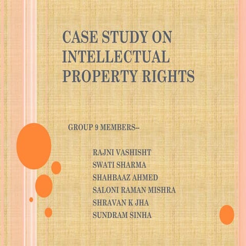 INTELLACTUAL PROPERTY RIGHTS WITH CASES
