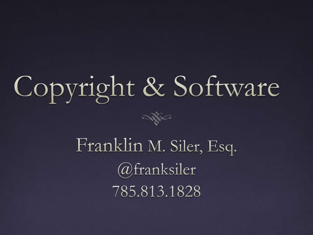 Copyright and licensing