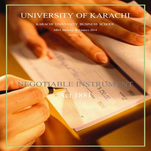 Negotiable instrument