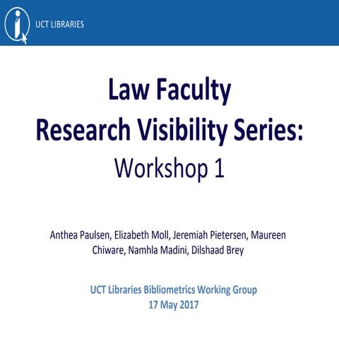 Law research visibility workshop 1