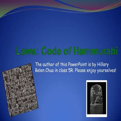 Laws-- code of hammurabi
