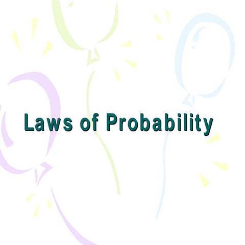 Laws Of Probability