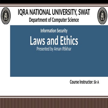 Role of Laws and Ethics in CyberSecurity.pptx