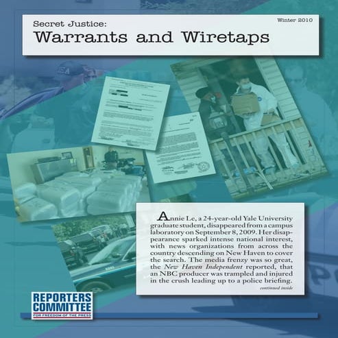 Laws Governing Access to Search & Arrest Warrants and Wiretap Transcripts